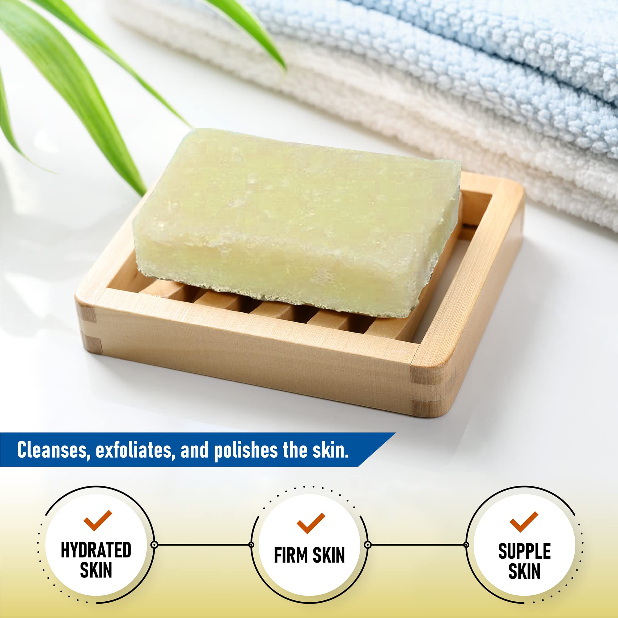 T.Taio Soap Sponge for Shower, Bath Wash Scrubber for Body, Foot, Face, Massage & Lather, Oatmeal, Mini Soap Included, Bathroom Accessories